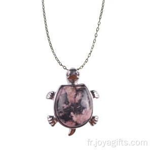 Gros tortue tortue Rhodochrosite pendentif en pierre